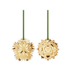 CC 2020 Holiday Ornament Ice Dianthus & Rosette Gold