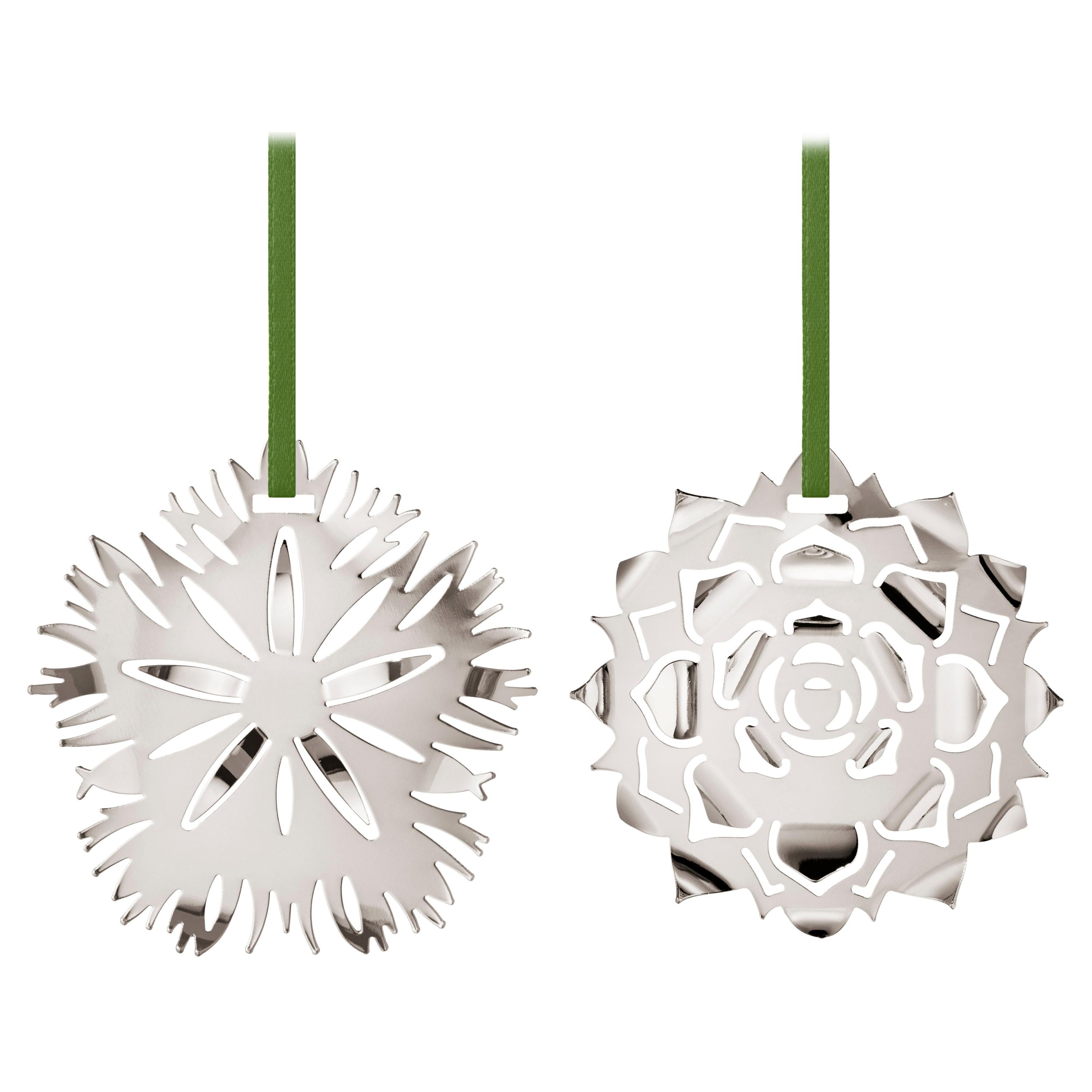 CC 2020 Holiday Ornament Eis Dianthus & Rosette Palladium