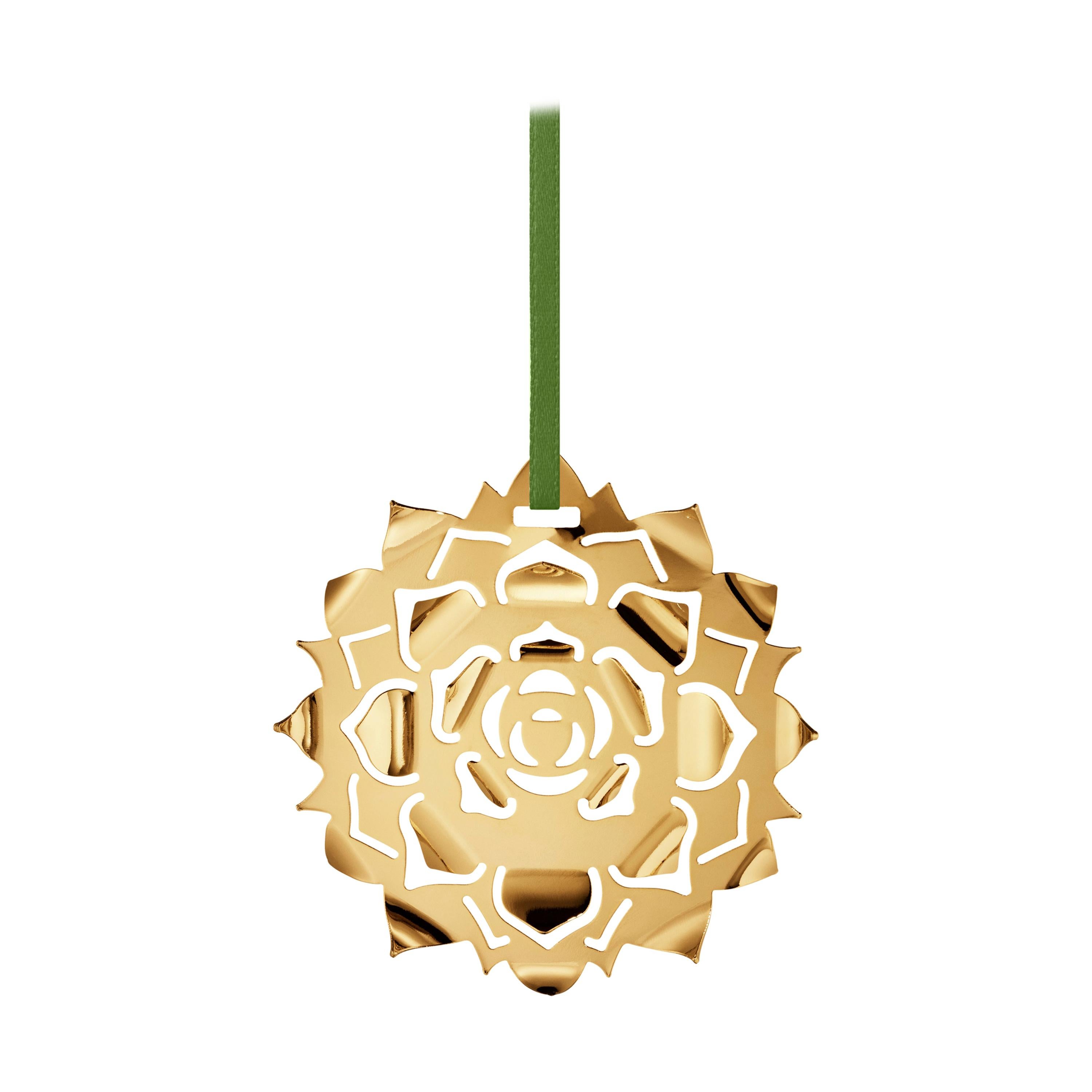 CC 2020 Holiday Ornament Ice Rosette Gold