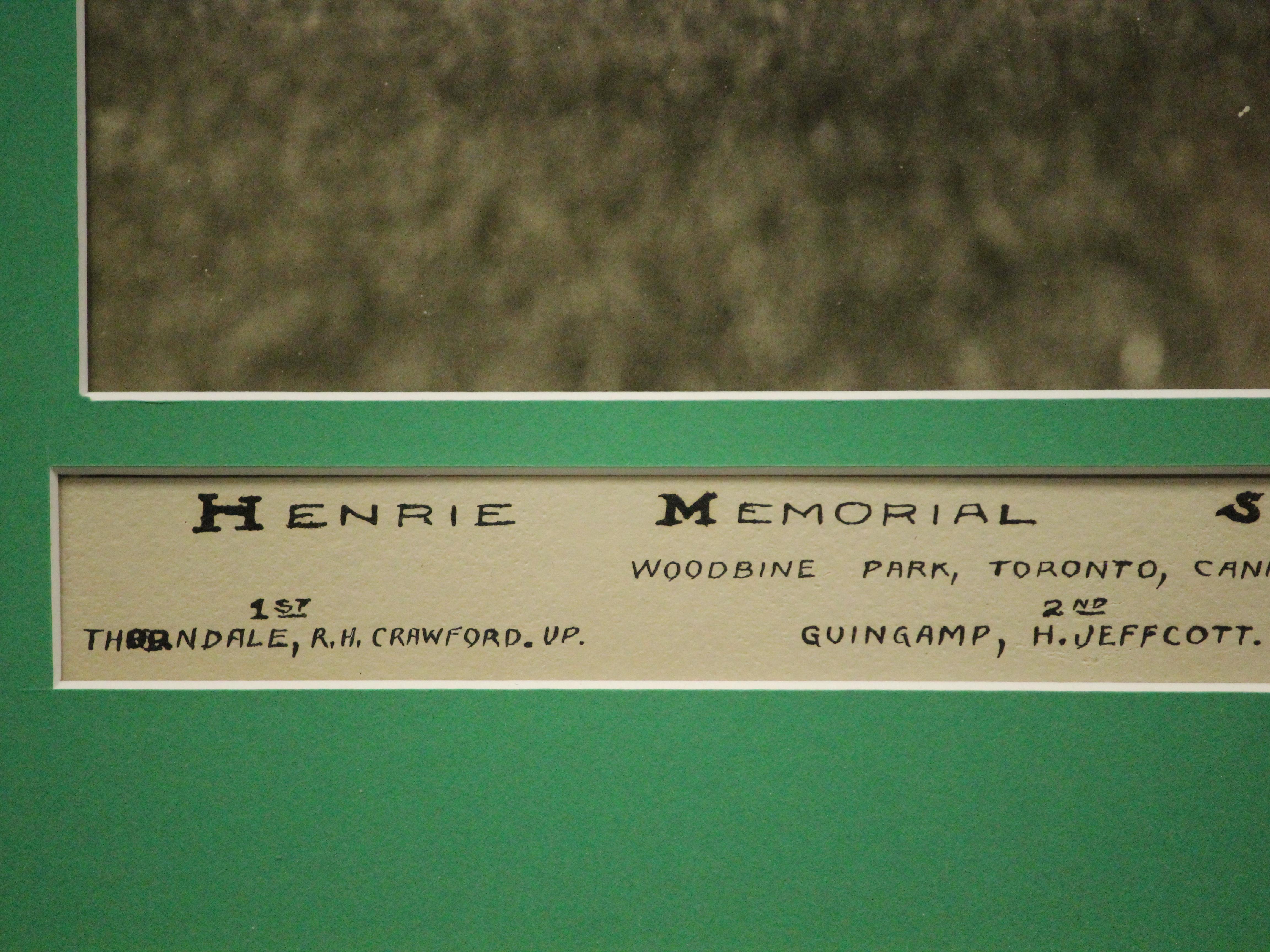 « Henrie Memorial Steeplechase », 3 octobre 1925 à Woodbine Park, Toronto, Canada en vente 1
