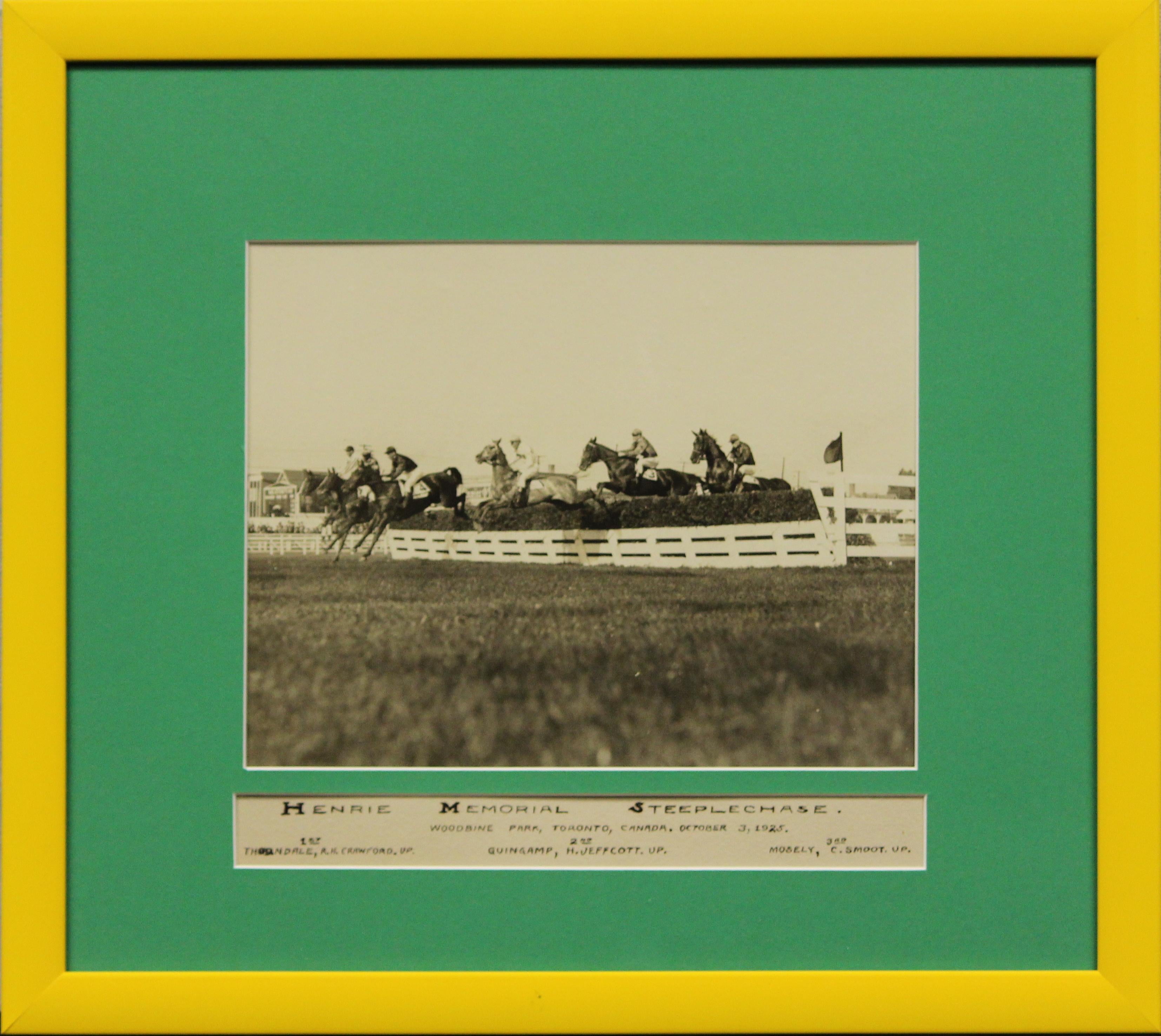 "Henrie Memorial Steeplechase" October 3, 1925 at Woodbine Park, Toronto, Canada - Photograph by C.C. Cook
