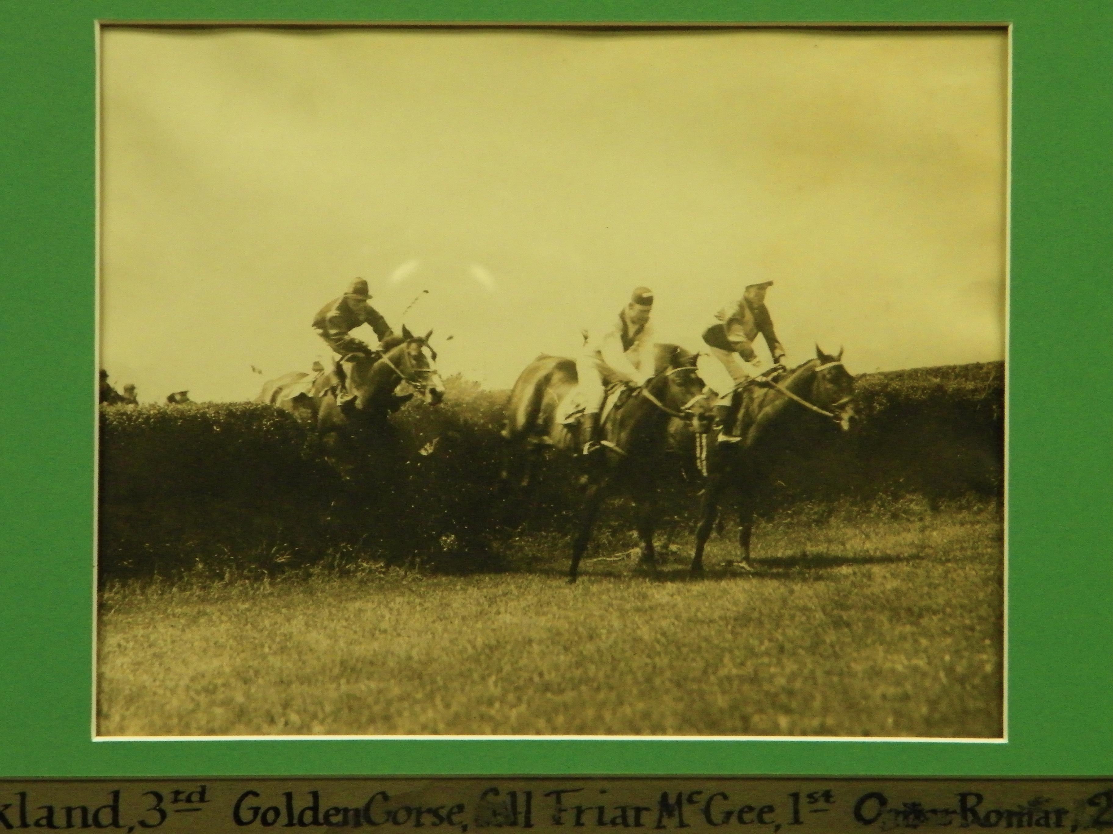 Classic original B&W framed photo of 'The Hyde Park Steeplechase' at Belmont Park from May 26, 1930

Photo Sz: 8 3/4