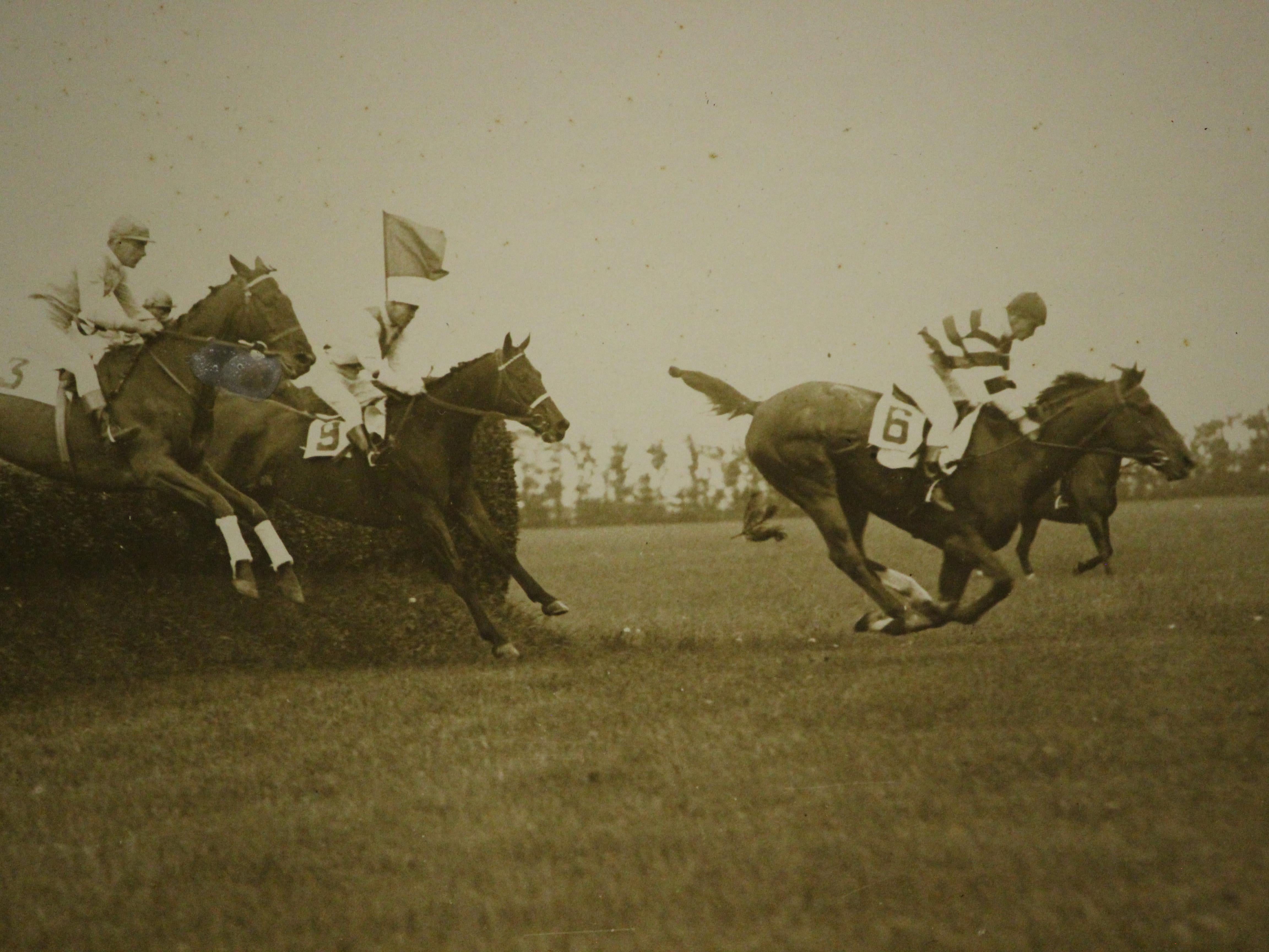 Classic/ rare original B&W photo by C.C. Cook N.Y. depicting the running of the Potomac Steeplechase at Belmont Park May 30, 1930

Photo Sz: 7 3/4