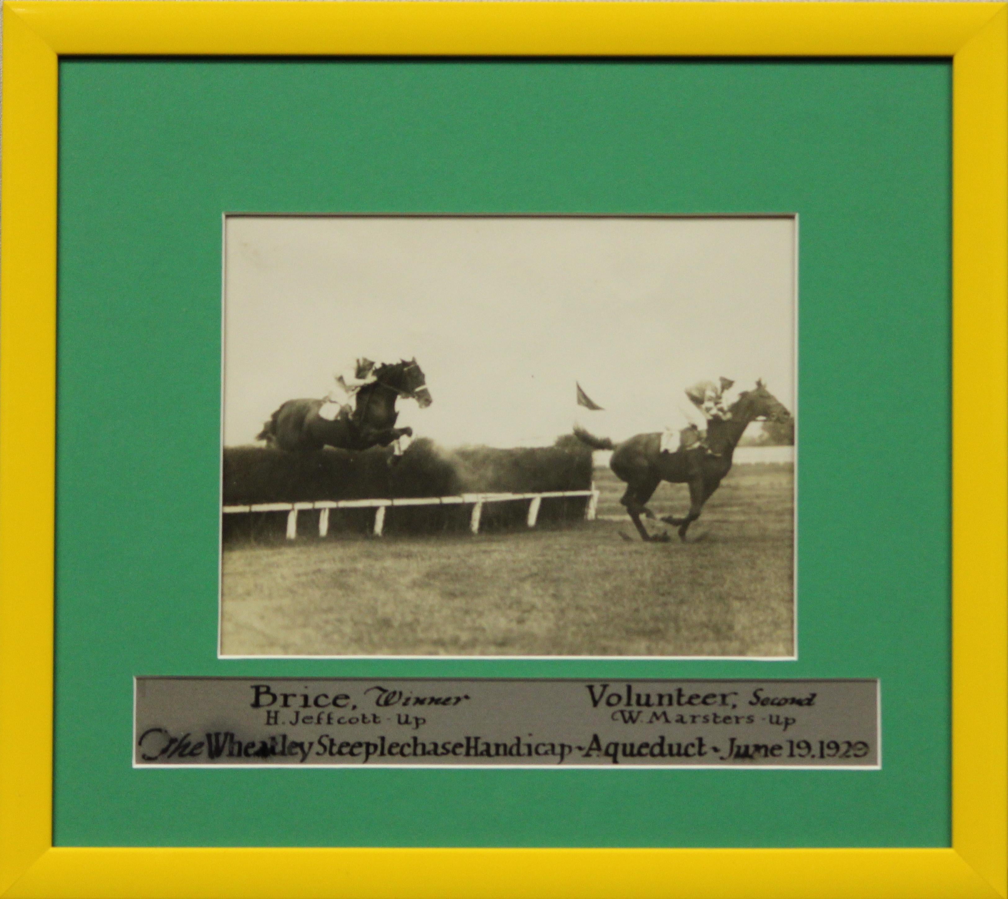 The Wheatley Steeplechase Handicap 1929 B&W Framed Photo - Photograph by C.C. Cook