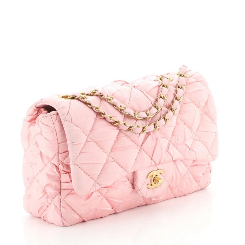 pink satin chanel bag