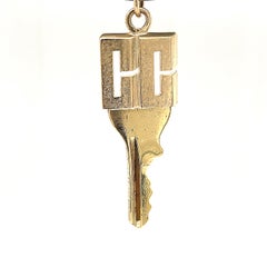 "CC" Gold Key Pendant