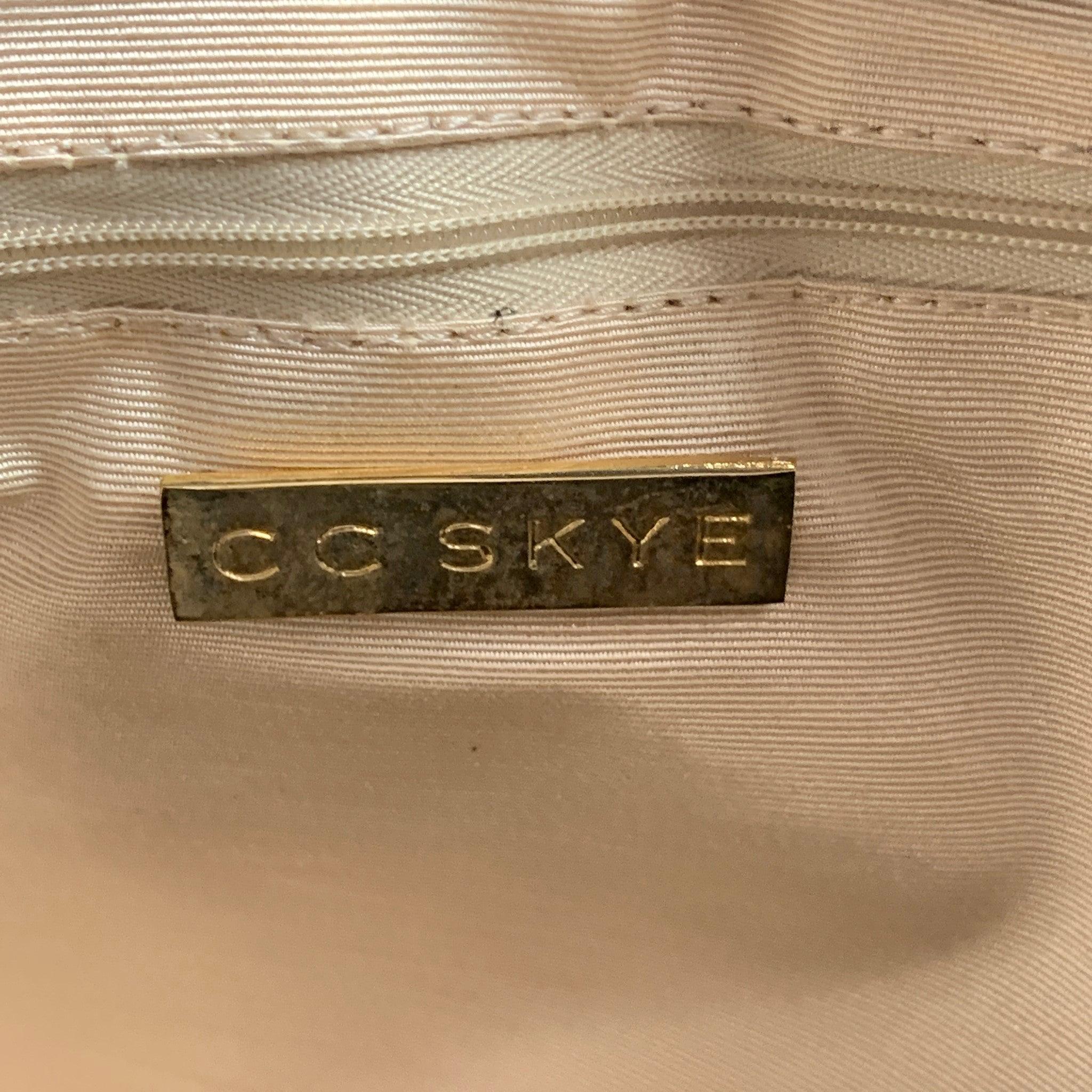 CC SKYE Black & Gold Leather Tote Handbag 3