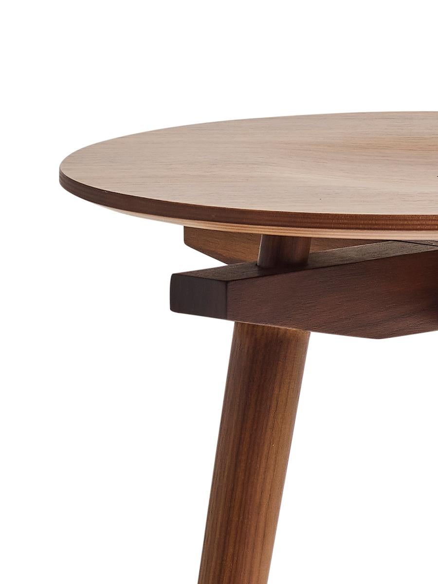 The CC Stool is similar in design and finish to the CC Table and is a perfect match. Ideal for occasional seating, this item is an elaborate take on a wooden stool. With a solid wood frame and a curved seat, the CC Stool possesses a unique character