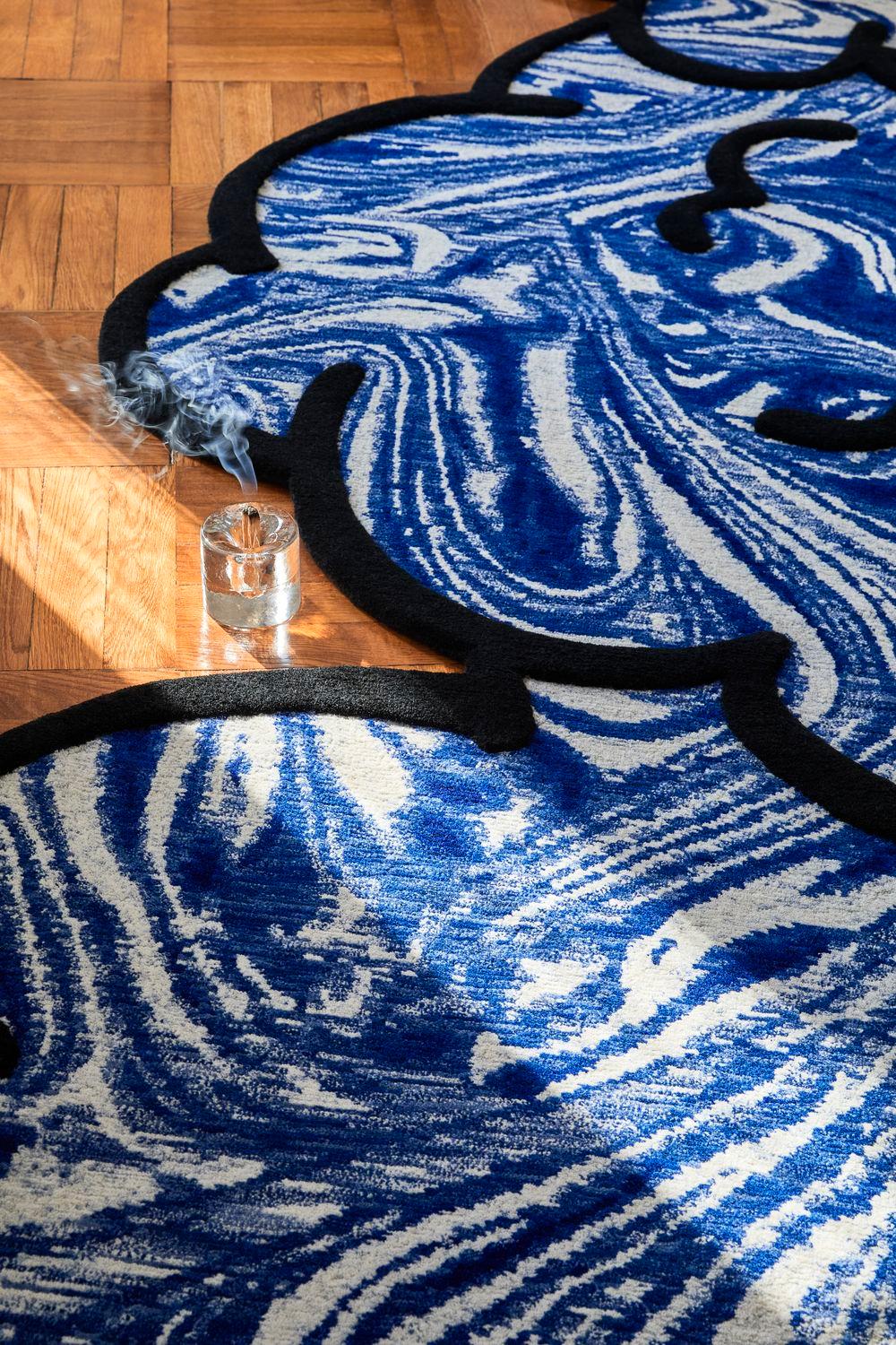 cc-tapis Alfombra eléctrica Venus azul by Patricia Urquiola en Nuevo estado para la venta en Brooklyn, NY