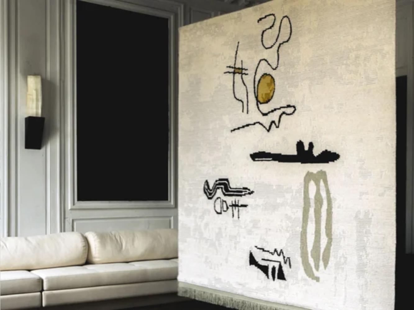 Annodato a mano cc-tapis Tappeto A Good Night Kiss fatto a mano da Scarlett Rouge in vendita