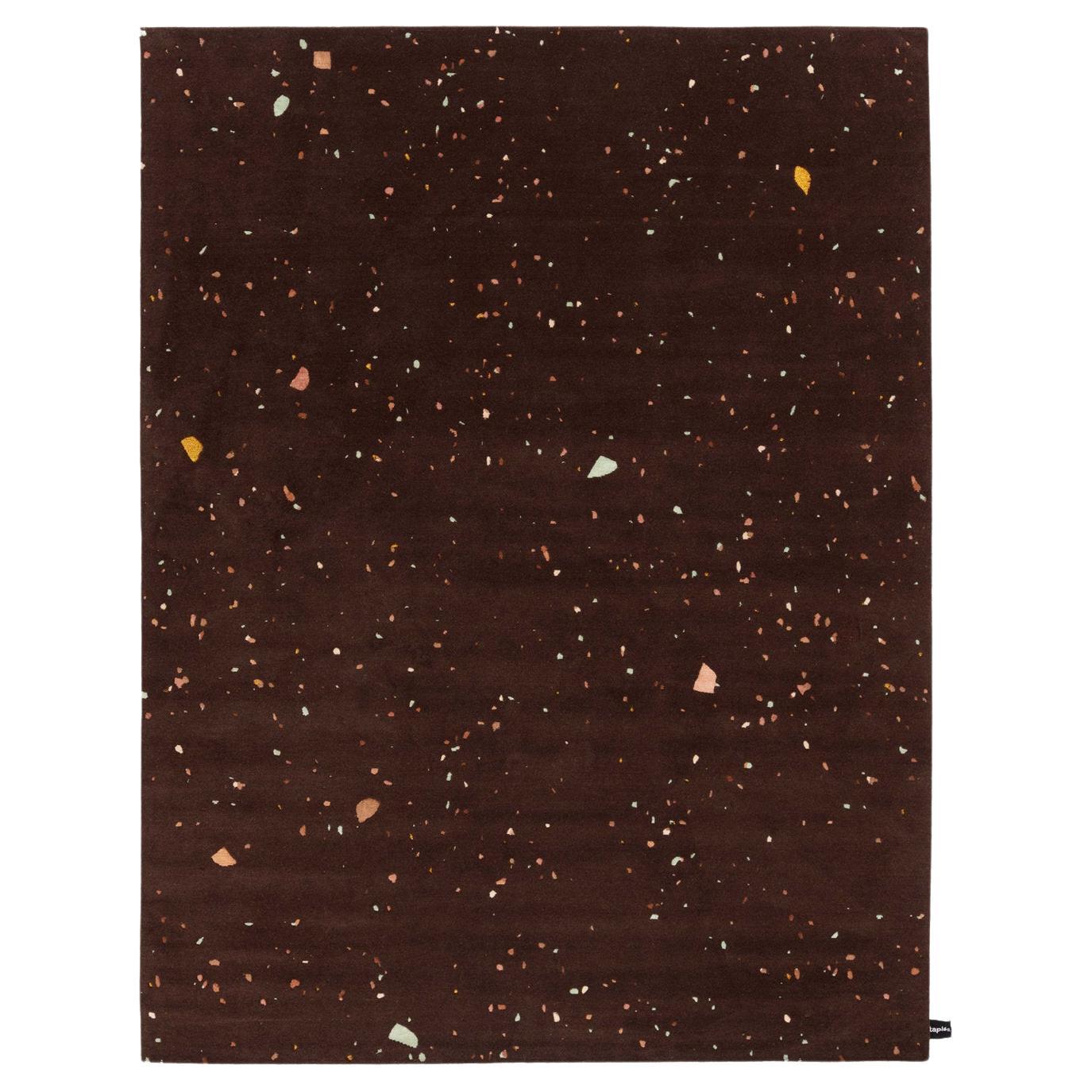 cc-tapis AFTERPARTY handmade rug in brown by Garth Roberts IN STOCK For Sale