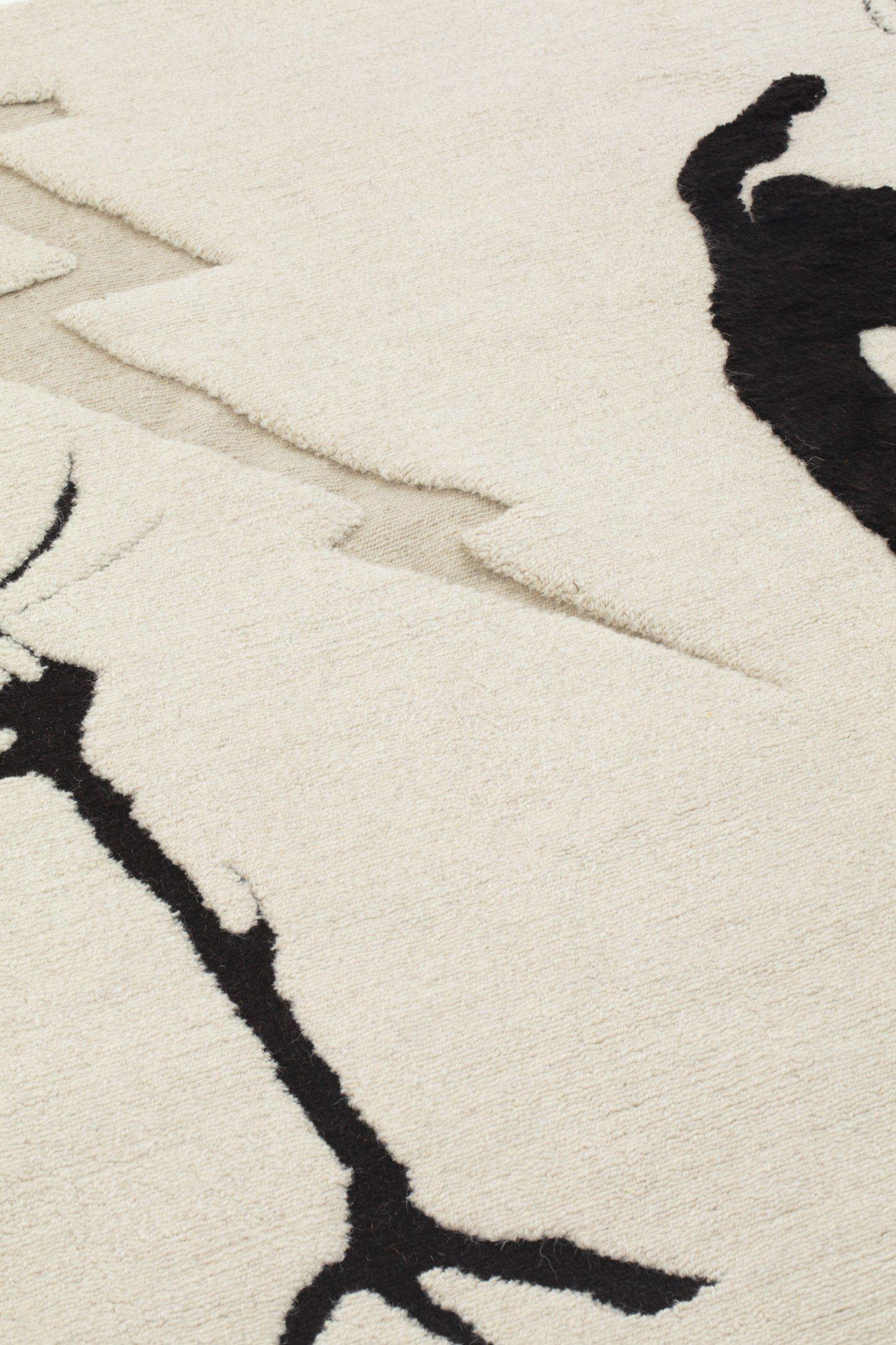 Nepalese cc-tapis Ashes to Ashes Dust to Dust, tappeto fatto a mano da Scarlett Rouge in vendita