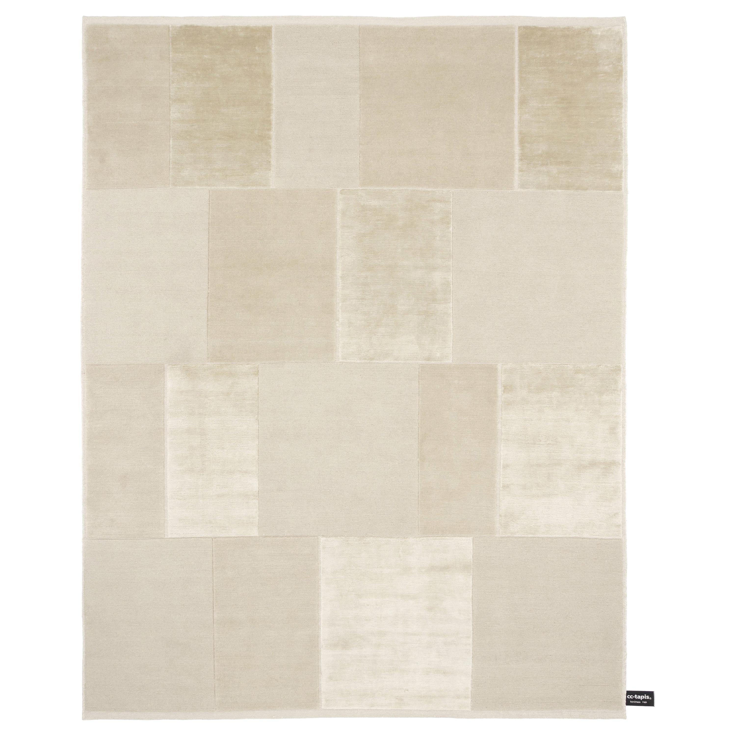 For Sale: Beige (Ivory (A-060)) cc-tapis Casellario Monocromo Ivory Rug by A. Parisotto & M. Formenton
