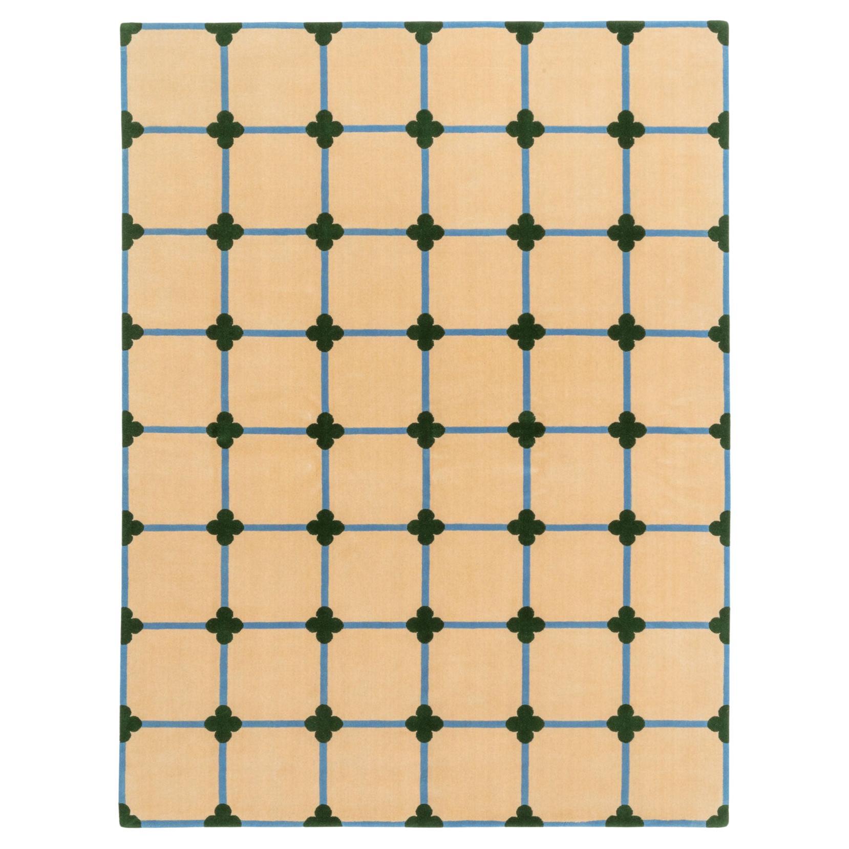 cc-tapis Chateau Flower Grid Big Rug by Luke Edward Hall  For Sale