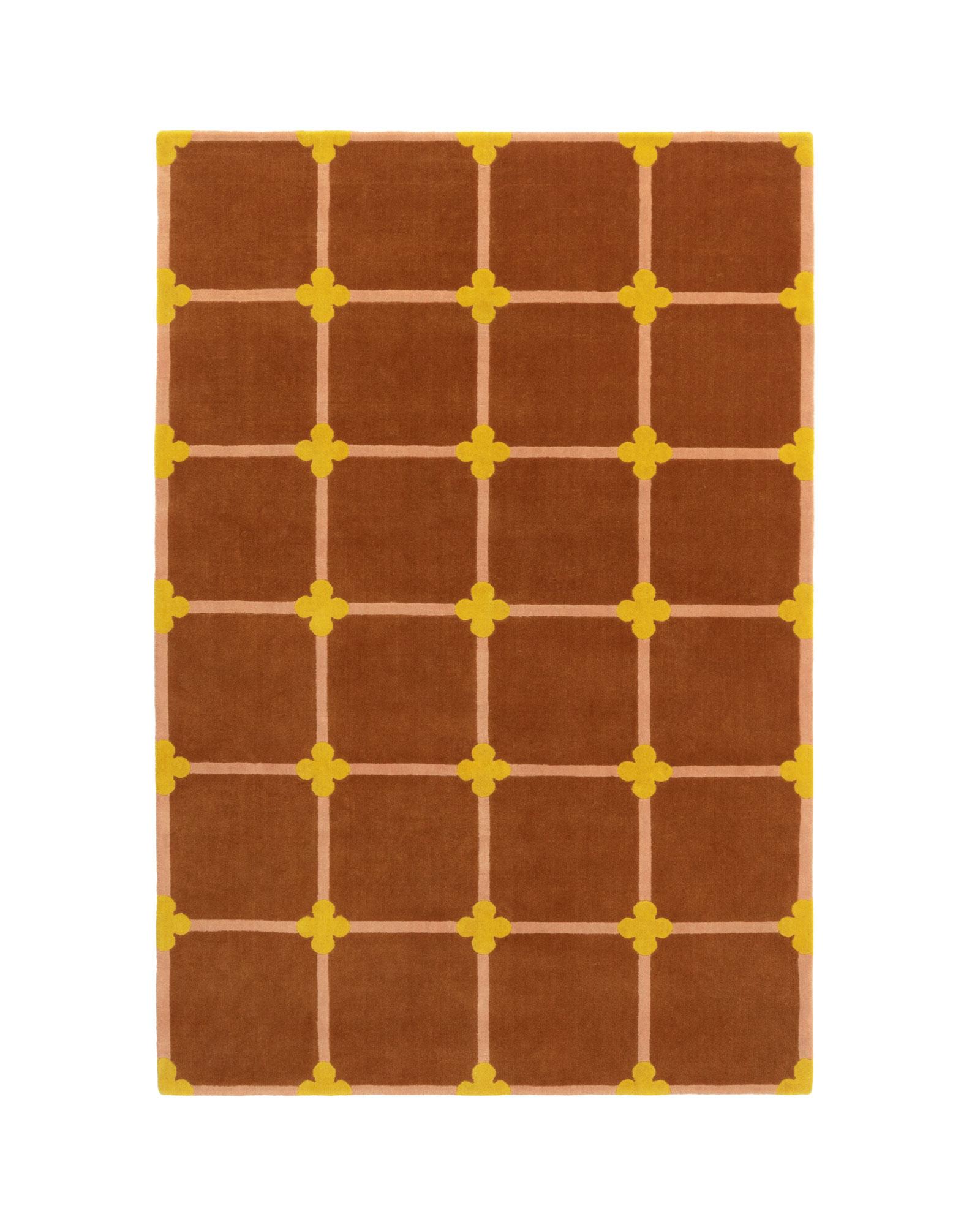 Contemporary cc-tapis Chateau Orlando Collection Flower Grid Rug by Luke Edward Hall  For Sale