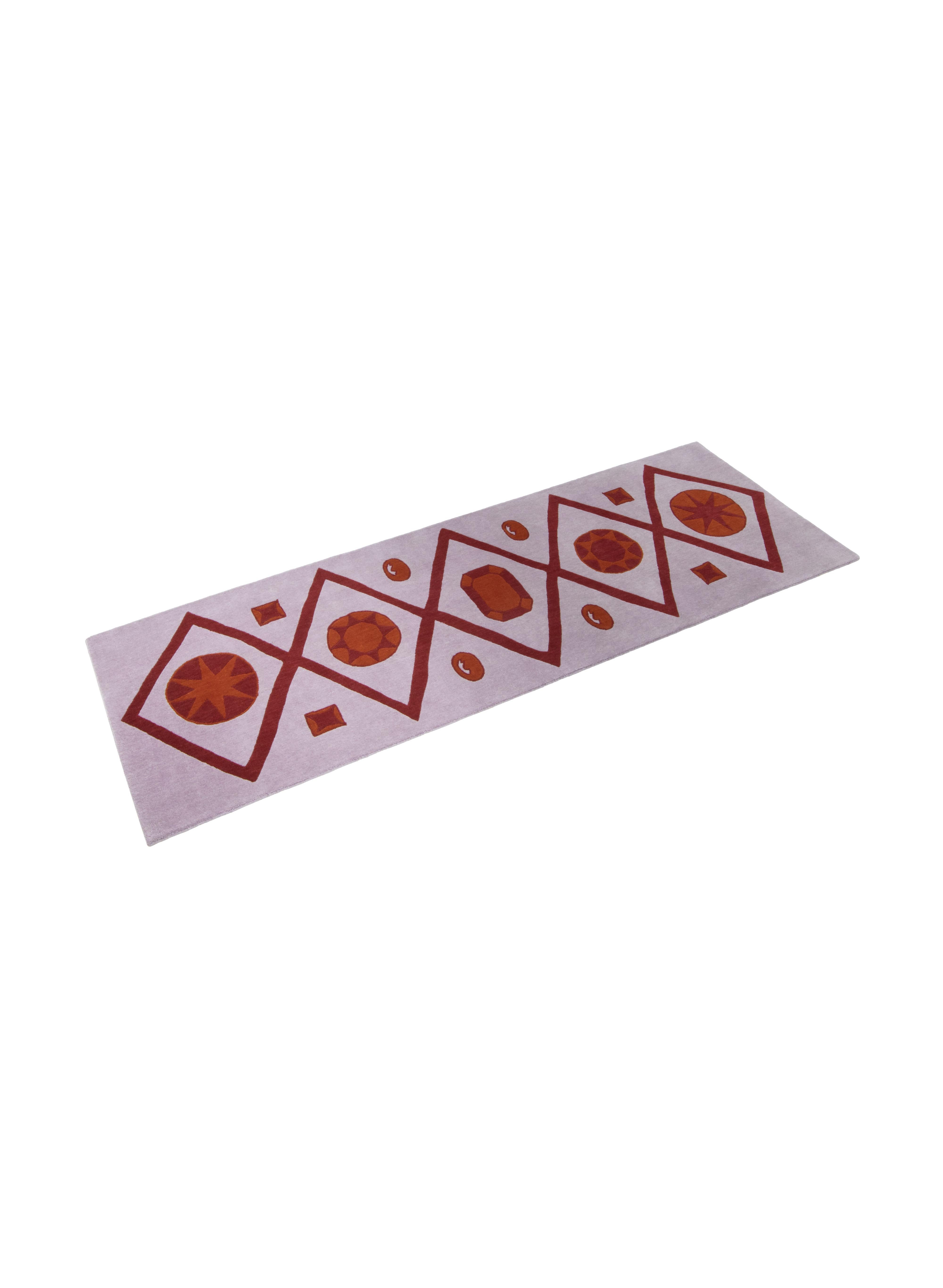 cc-tapis Orlando Collection'S Jewell Lattice Runner di Luke Edward Hall in vendita 4