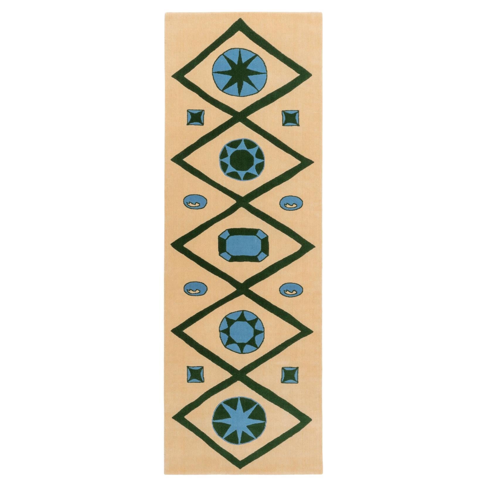 Contemporary cc-tapis Chateau Orlando Collection Jewelled Runner by Luke Edward Hall IN STOCK For Sale