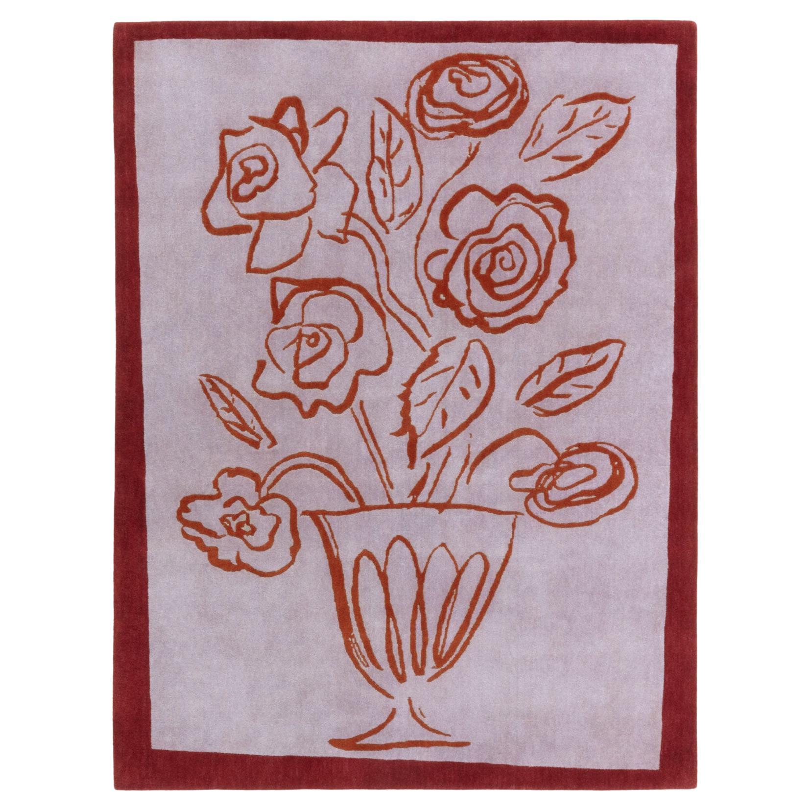 cc-tapis Orlando Collection Summer Roses Rug by Luke Edward Hall - IN STOCK For Sale