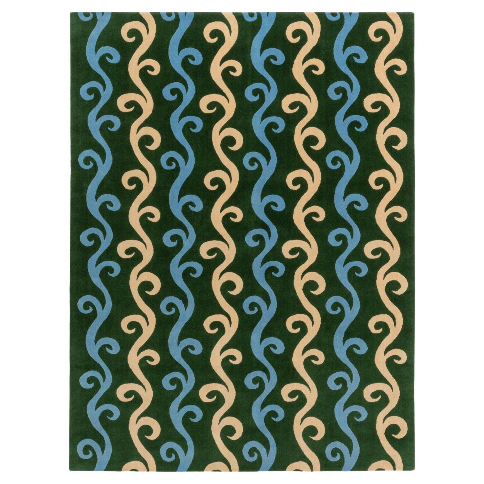 cc-tapis Orlando Collection Wiggle Stripe Big Rug by Luke Edward Hall - IN STOCK For Sale