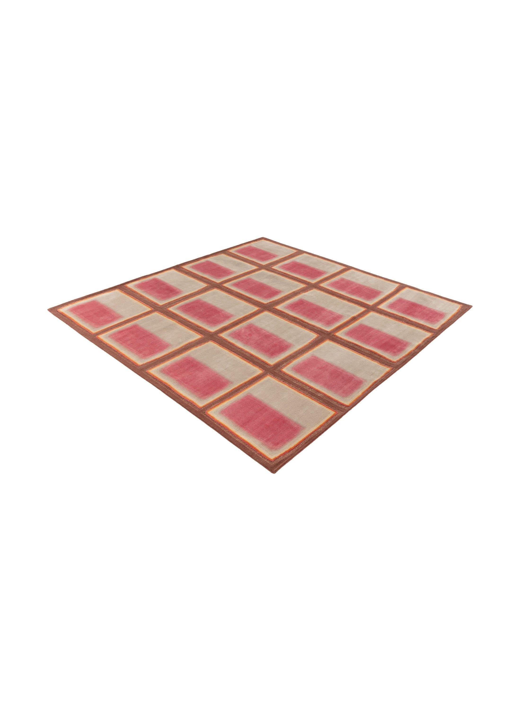Noué à la main cc-tapis COMPOSITION 4 Tapis carré fait main par Kwangho Lee en vente
