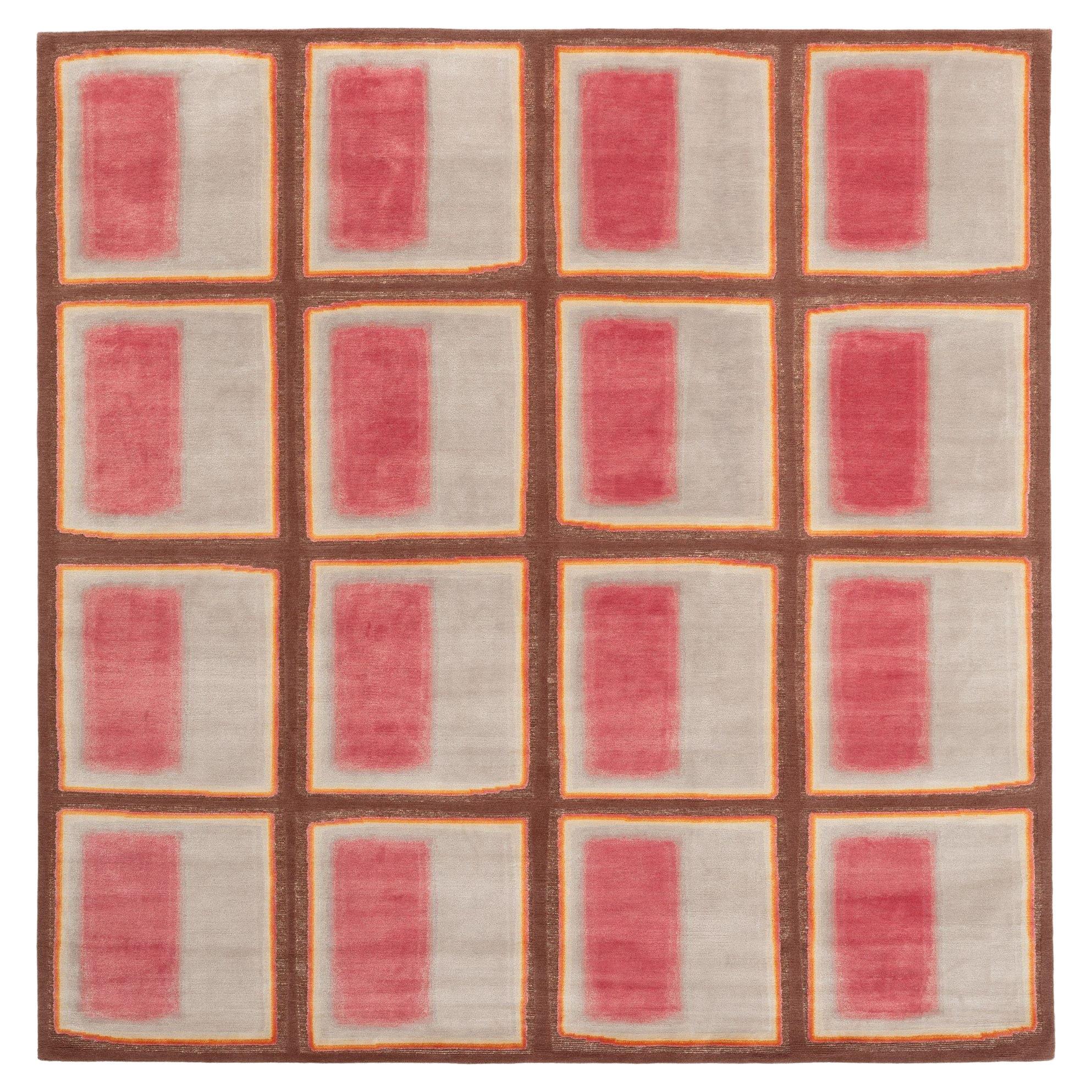 cc-tapis COMPOSITION 4 Tapis carré fait main par Kwangho Lee