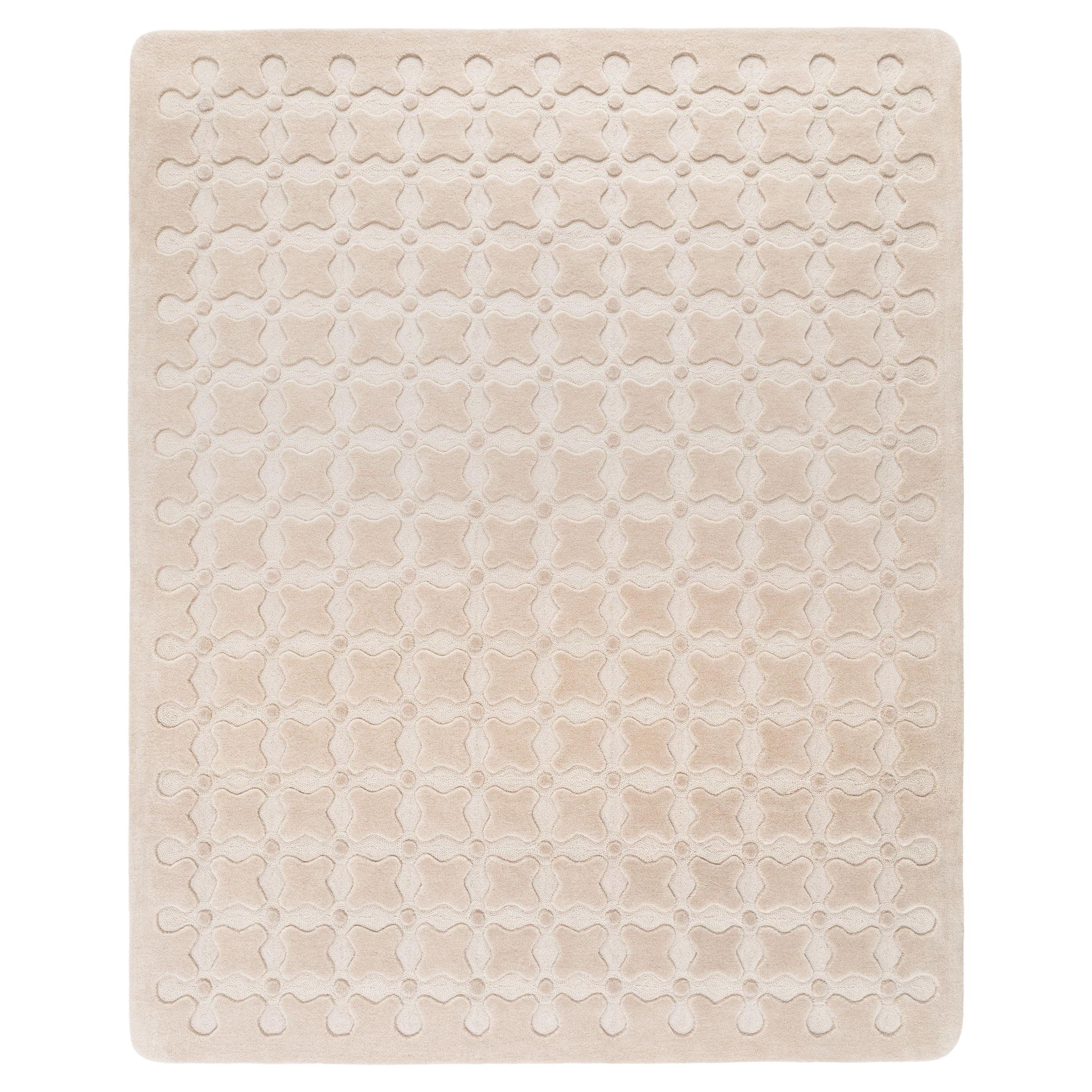 cc-tapis CRISS CROSS Tappeto medio fatto a mano in Burro di India Mahdavi