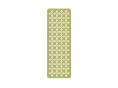 cc-tapis CRISS CROSS RUNNER handmade rug in Mustard by India Mahdavi