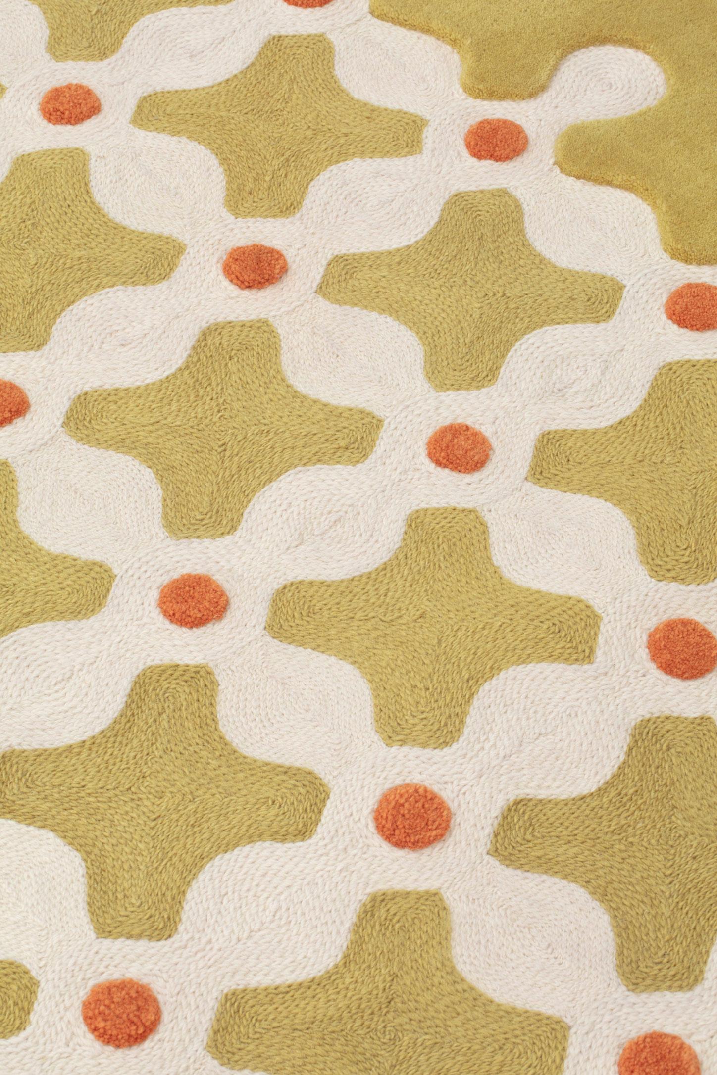 cc-tapis CRISS CROSS RUNNER handmade rug by India Mahdavi For Sale 1