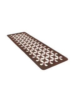 cc-tapis Tappeto CRISS CROSS RUNNER fatto a mano in Choco da India Mahdavi