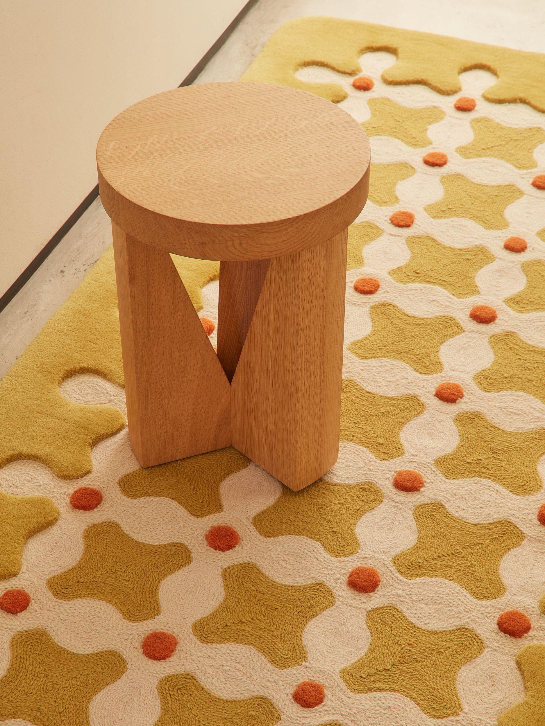 cc-tapis CRISS CROSS Piccolo tappeto fatto a mano da India Mahdavi in vendita 3