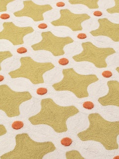 cc-tapis CRISS CROSS Small handmade rug in Mustard by India Mahdavi