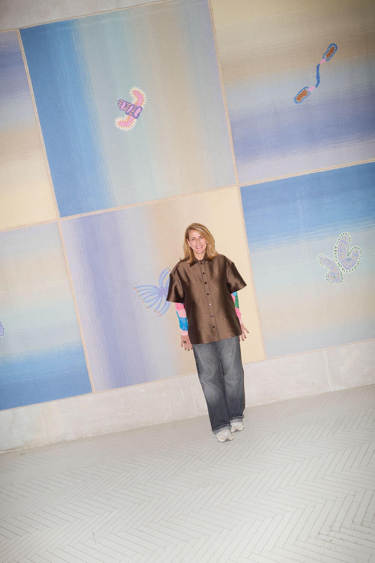 cc-tapis CRYPTID Earth Rechteckiger handgefertigter Teppich von Patricia Urquiola (21. Jahrhundert und zeitgenössisch) im Angebot