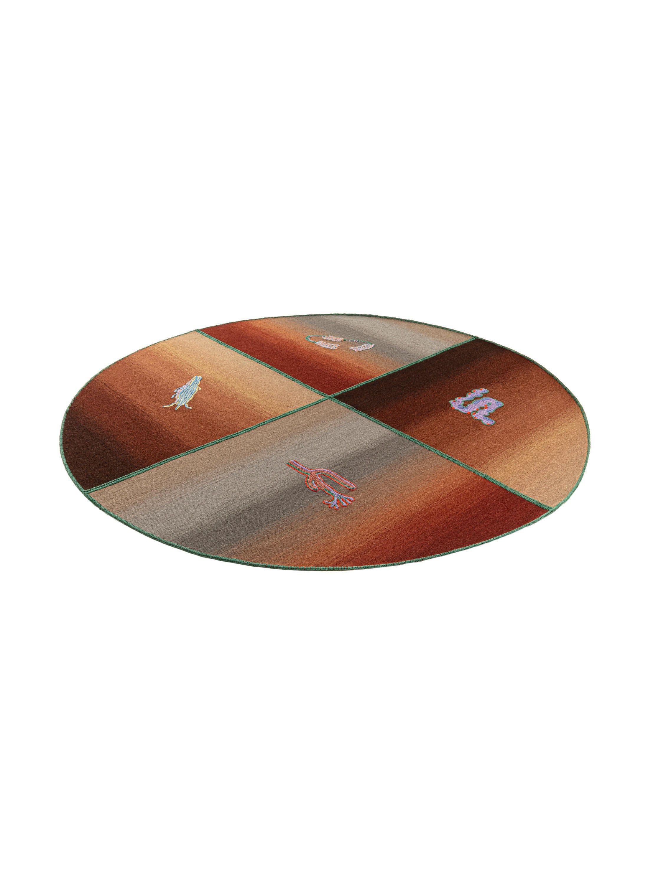 cc-tapis CRYPTID Earth Runder handgefertigter Teppich von Patricia Urquiola (Handgeknüpft) im Angebot