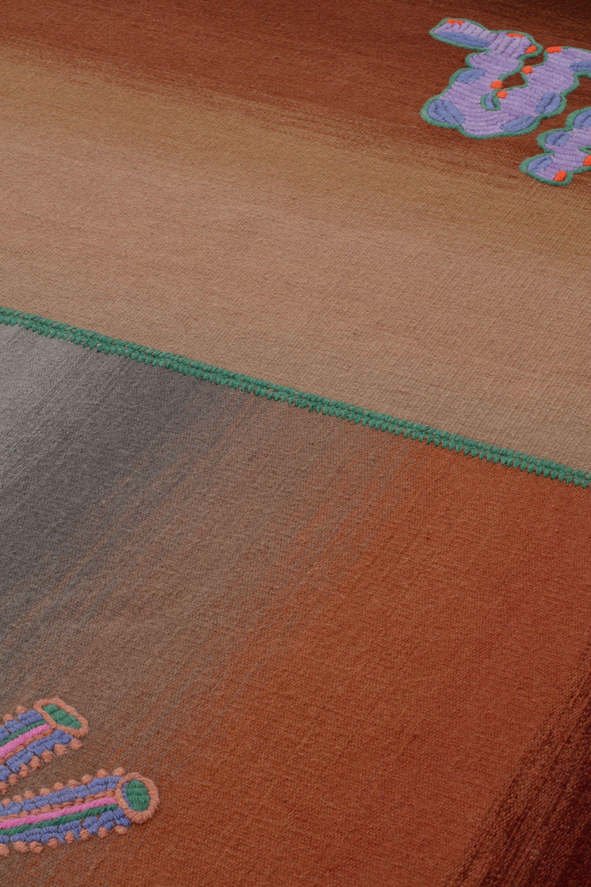 cc-tapis CRYPTID Earth Square Handgefertigter Teppich von Patricia Urquiola (Nepalesisch) im Angebot