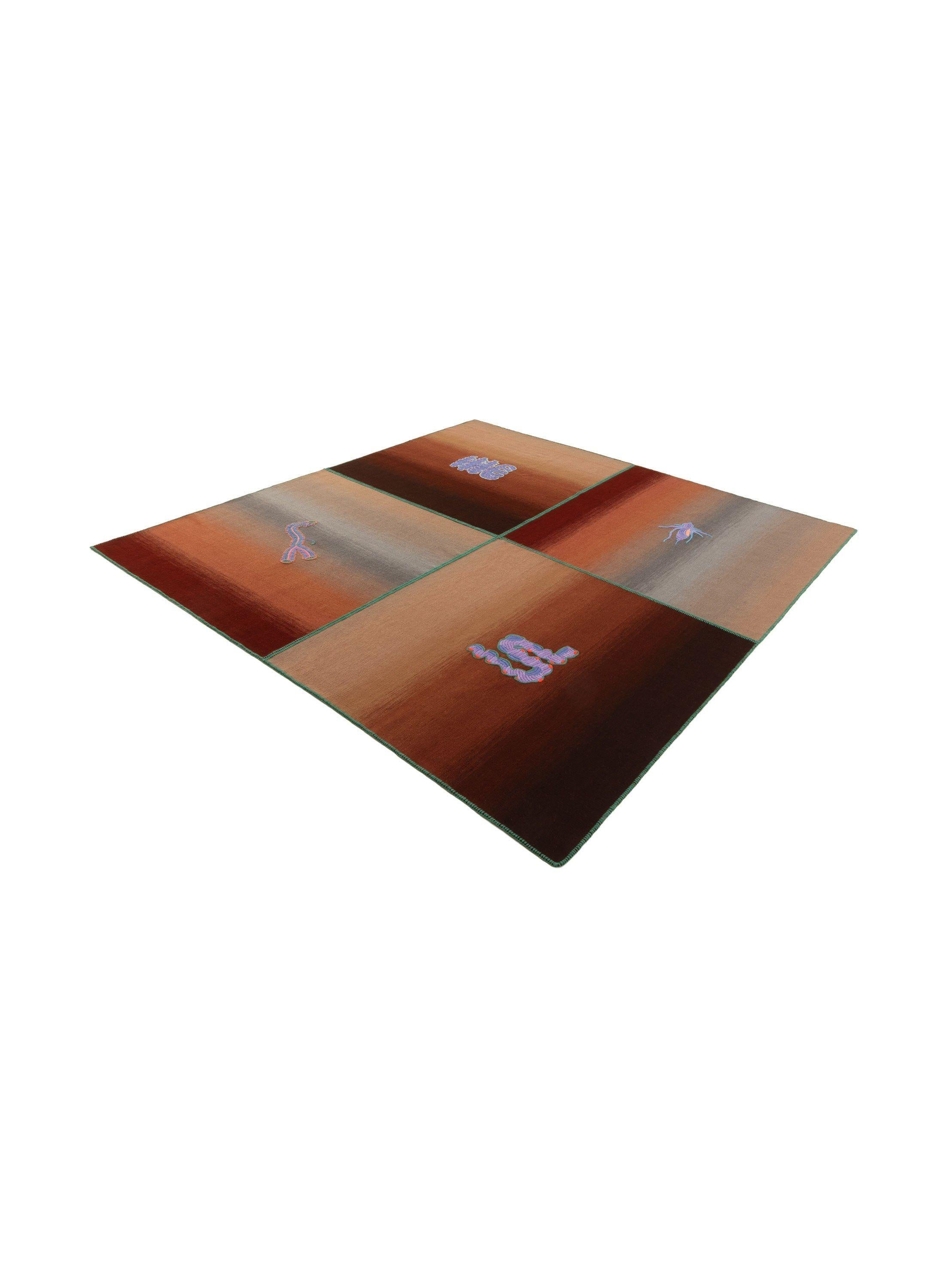 cc-tapis CRYPTID Earth Square Handgefertigter Teppich von Patricia Urquiola (Handgeknüpft) im Angebot