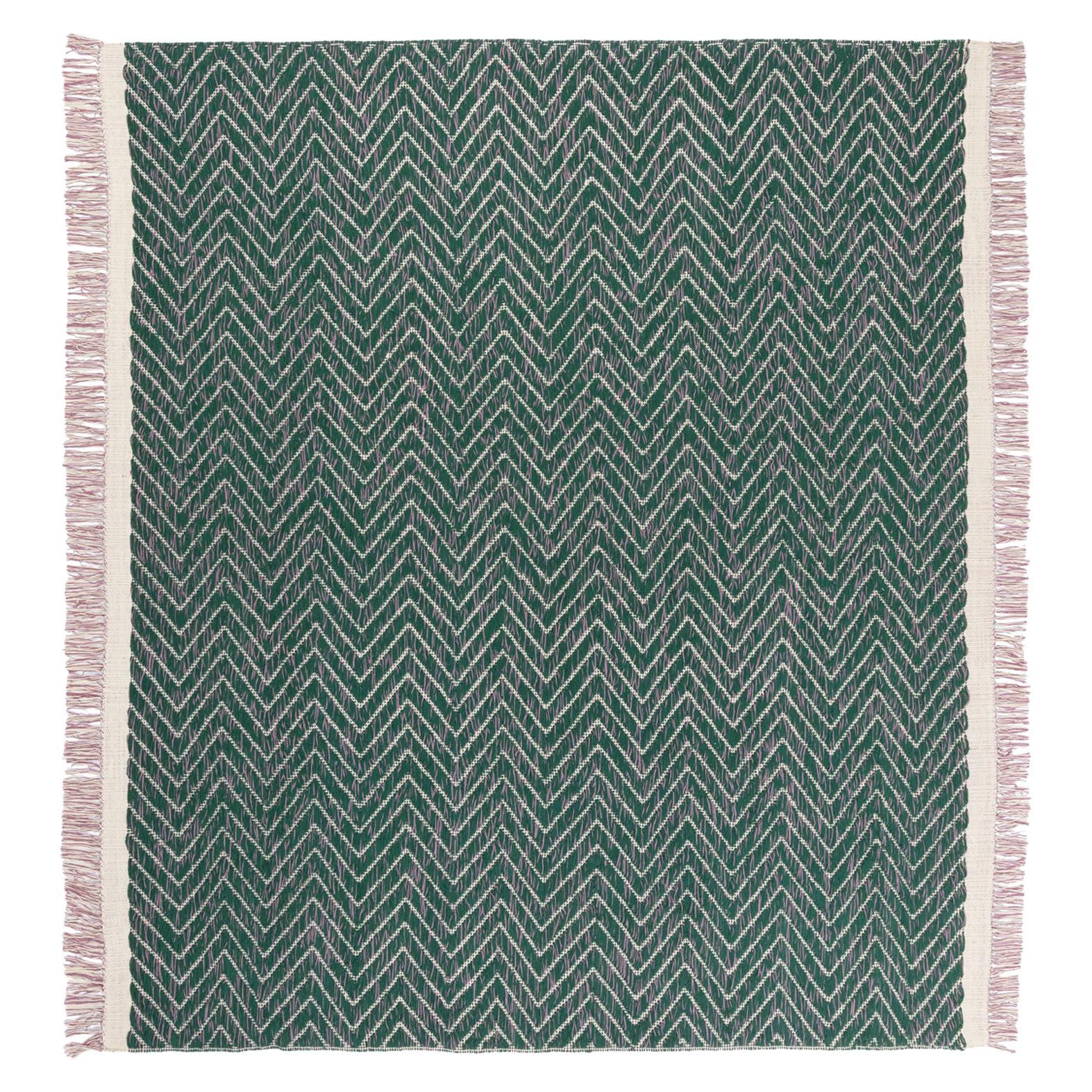 Tapis CC Tapis Cultivate à chevrons fait à la main en laine de l'Himalaya par Yuri Himuro