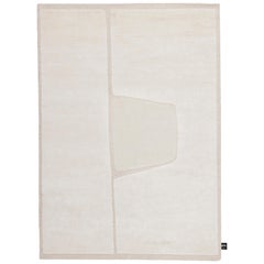 cc-tapis Alfombra recortada Monocromo 2.0 blanca de lino de A. Parisotto y M. Formenton