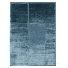 Monocromo-Teppich mit Ausschnitt aus Petrol von A. Parisotto und M. Formenton, cc-tapis