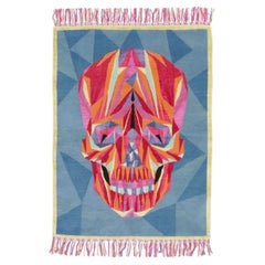 cc-tapis DEATH ON THE DANCEFLOOR skull pop art rug by Marta Bagante