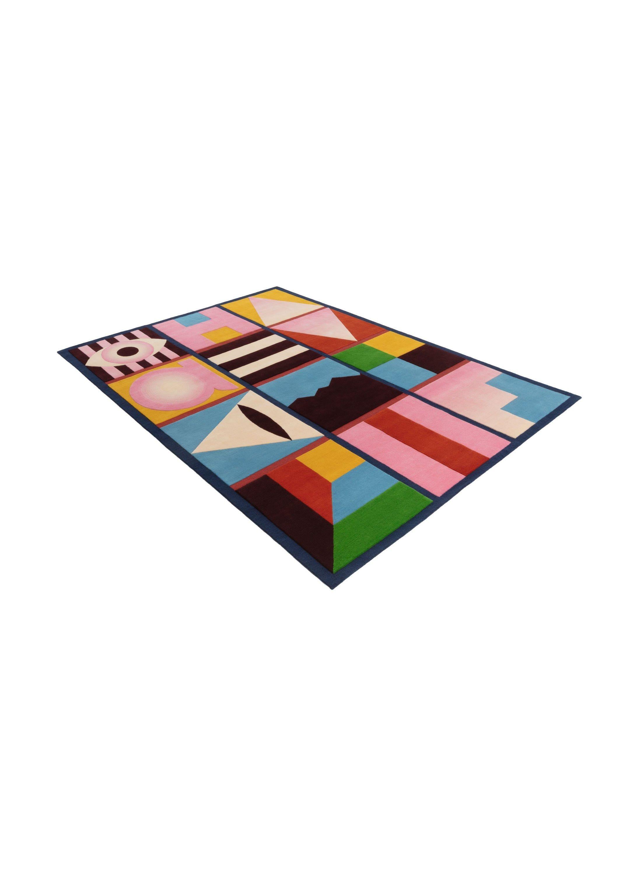 cc-tapis HABEN SIE EINEN? (RECHTECKIG) Handgefertigter Teppich von India Mahdavi (21. Jahrhundert und zeitgenössisch) im Angebot