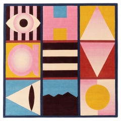 cc-tapis HABEN SIE EINEN? (SQUARE) Handgefertigter Teppich von India Mahdavi
