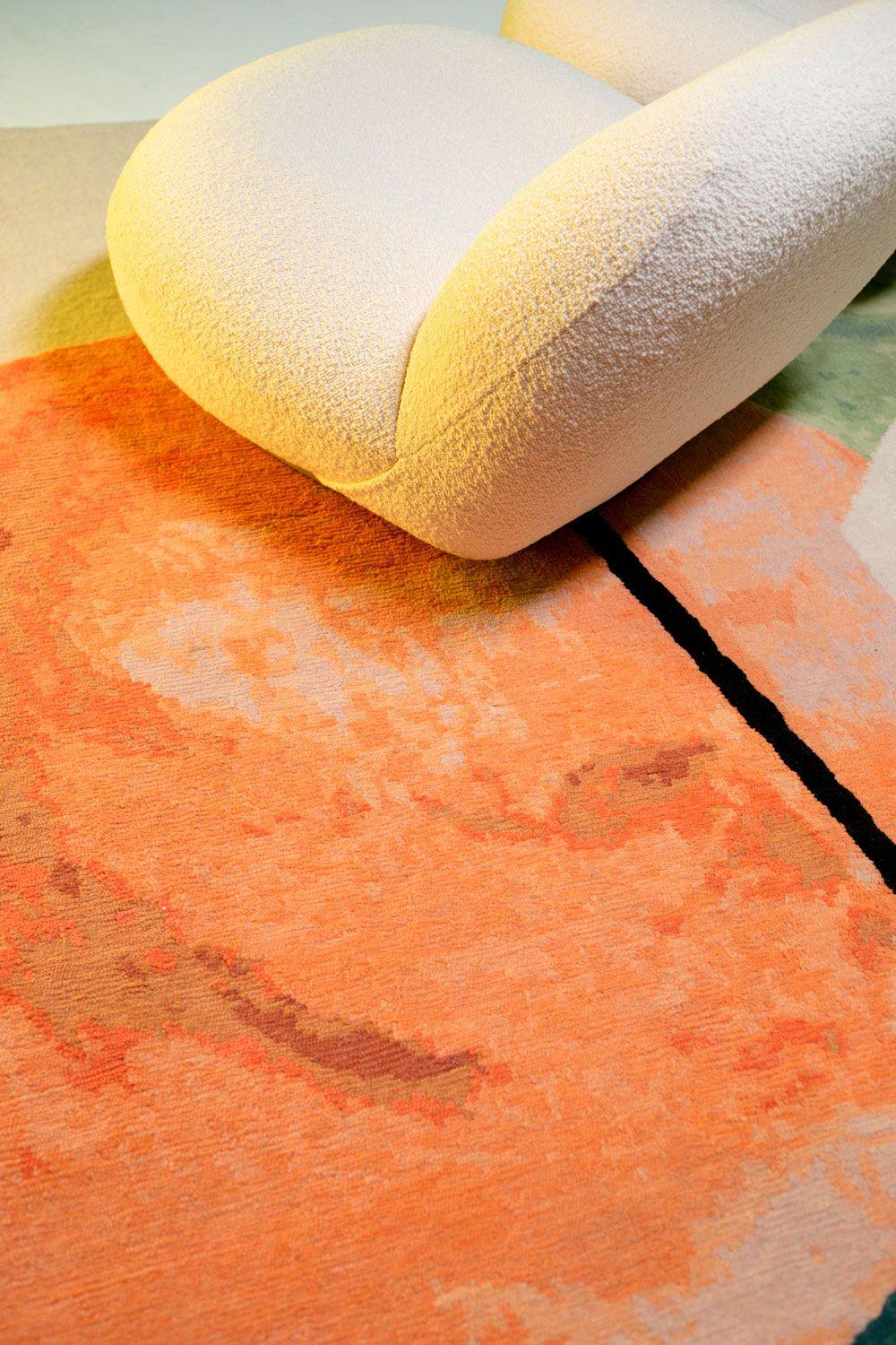 cc-tapis Doodle Kollektion Interieur mit Tischteppich von Faye Toogood (Handgeknüpft) im Angebot