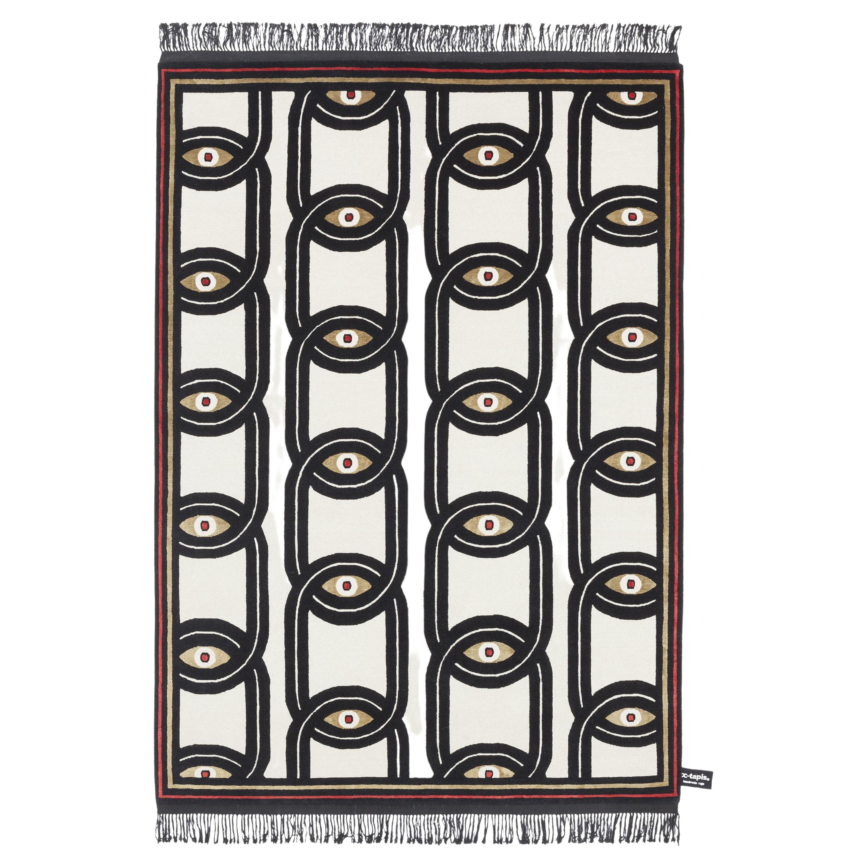 cc-tapis Eyes in Chains Rug by Federico Pepe For Sale