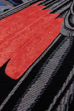 cc-tapis Feathers Freeform Handknotted Tibetan Rug by Maarten De Ceulaer