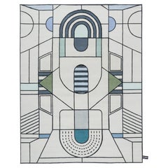cc-tapis Flatlandia Collection Pitagora Outline Rug by Elena Salmistraro