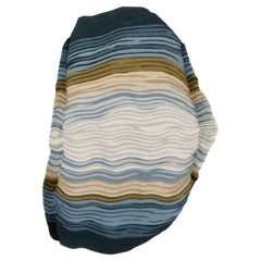 cc-tapis FOLDS Tappeto medio fatto a mano in verde blu di Cristián Mohaded