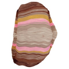 cc-tapis FOLDS Tappeto medio fatto a mano in giallo rosa di Cristián Mohaded