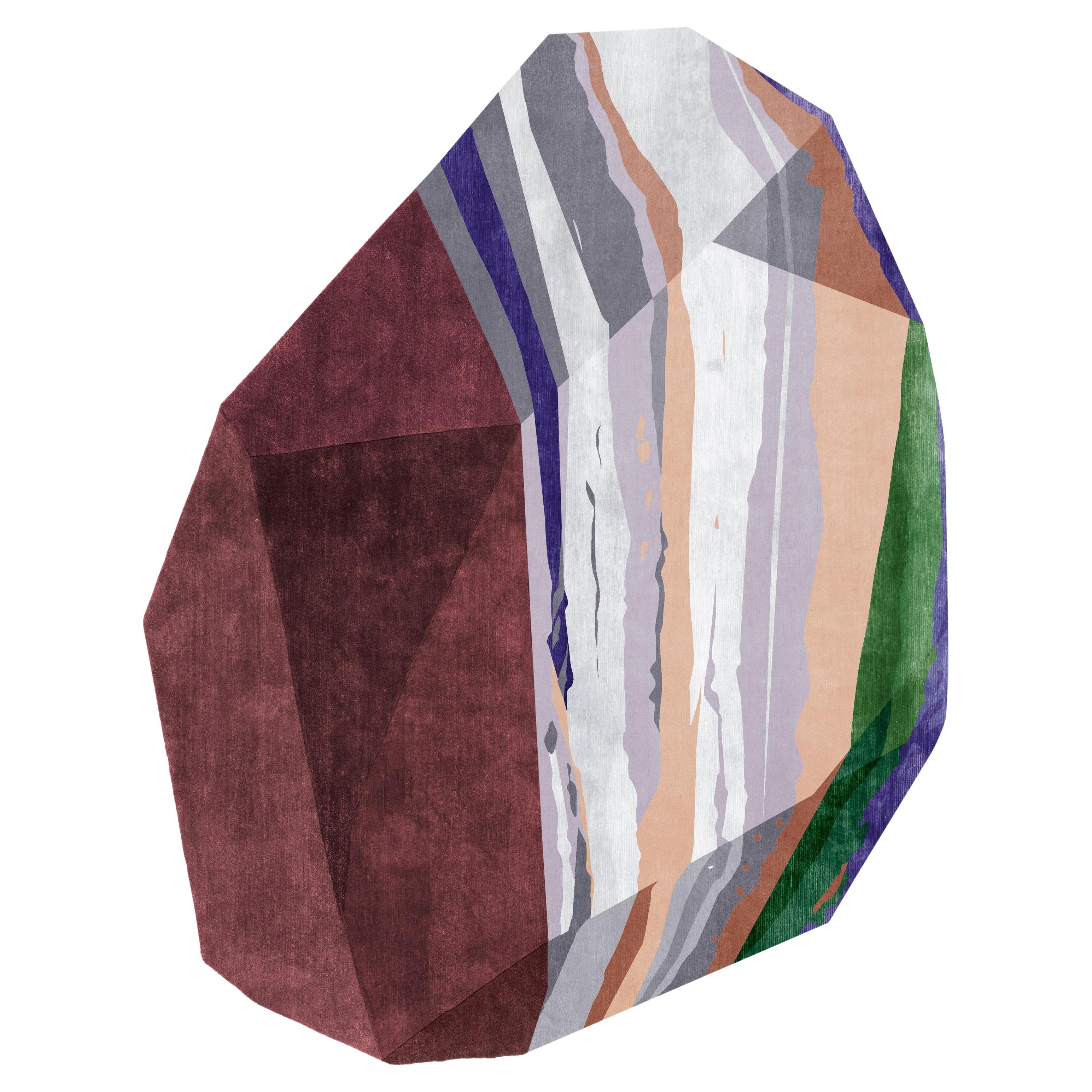 Tapis en forme de roche cc-tapis de la collection Fordite C de Patricia Urquiola