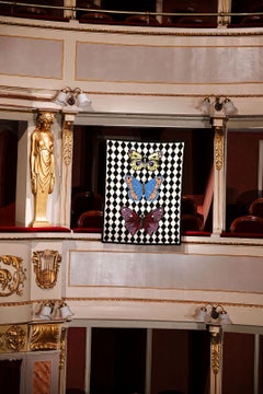 cc-tapis - Fornasetti Collection - FARFALLE E LOSANGHE handmade rug in Wool