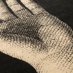 cc-tapis - Collection Fornasetti - MANO tapis fait main en laine, finition noire